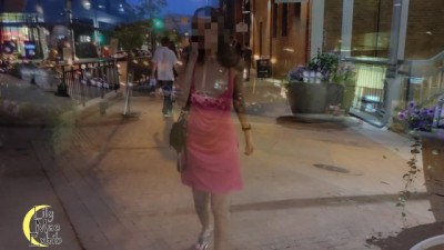 Topless Dare in the Busy Bar District: A Wild Adventure