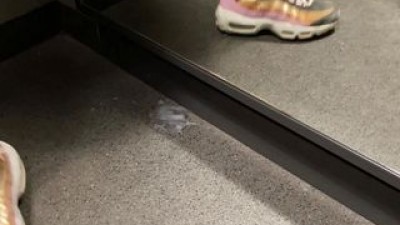 Steamy Fitting Room Blowjob: Mouthful of Cum Surprise