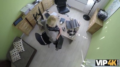Blonde Bombshell Gets Down and Dirty in VIP4K Session