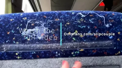 Risky Public Bus Handjob Ends with a Steamy Finish!