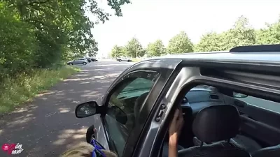 Blonde Babe Gets Her Ass Pounded Outdoors