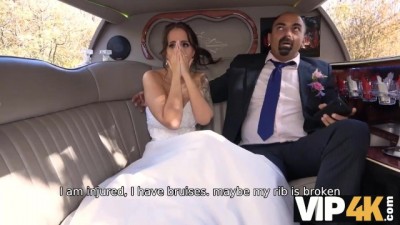 Newlywed Naughtiness: Bride Gets Her Ass Pounded in the Limo