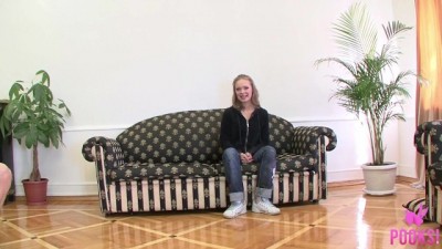 Blonde Bombshell Gets Pounded and Drenched!