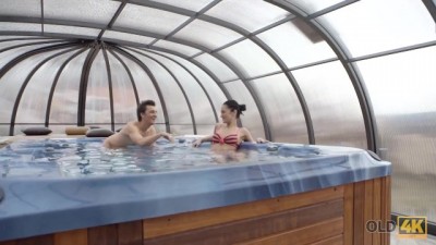 Steamy Poolside Encounter: Young Babe Gets Pounded by Experienced Stud (+18)