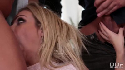 Voluptuous Vixen Takes on Four in Jaw-Dropping Deepthroat Adventure