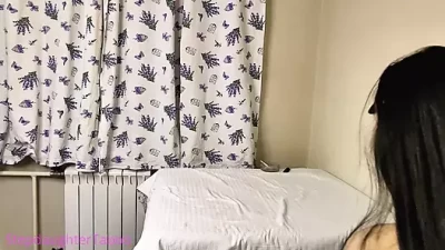 Naughty Stepdaughter Gets Punished with Hard Fucking for Kitchen Table Smoking