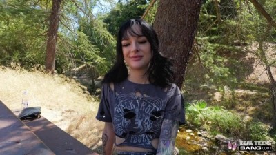 Wild Tattooed Teen Getting Naughty and Filthy Under the Bridge (+18)