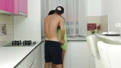 Steamy Kitchen Seduction with My Fuckable Stepmom