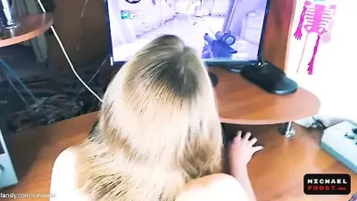 Teen Gamer's Hardcore Rear Entry and Steamy Creampie During Match (+18)