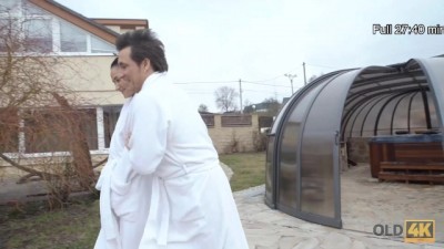 Wild Pool Adventure: Young Hottie Gets Naughty with Older Homeowner (+18)