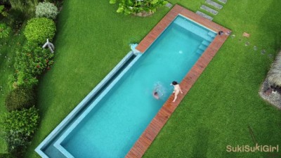 ALMOST got Caught PUBLIC Fucking at the Pool Andy Savage & SukiSukiGirl