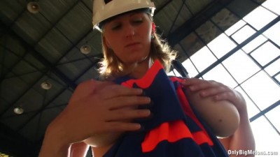 Shelby Moon Boobs Fun at Work