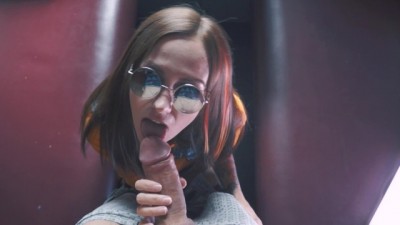 Lustful eighteen year old bitch sucked my fat cock in the train (+18)