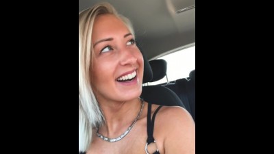 Haha, while he has to Drive, I Fingered my Tight Pussy