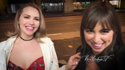 Riley Reid and Mia Malkova fuck lucky guy in public garage