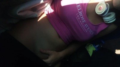 I hope not to get caught by fingering my pussy in the bus