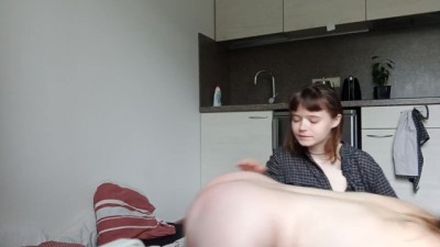 Teaching my Naughty Girlfriend a LesStepson