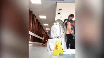 BUSTED! Hot Young Nurse, fucked in PUBLIC HOSPITAL (+18)