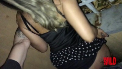 I fucked hard her pussy and ass in a public street