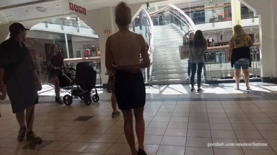 We went shopping and i gave him a blowjob in the fitting room POV
