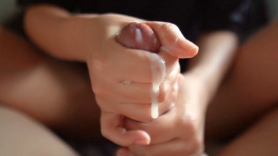 POV Oiled Handjob by Japanese Teen Massager. Thick Slow Cumshot on Soft Hands. (+18)