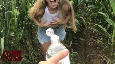 Slutty stepsister cant wait to fuck me risky in public back from military