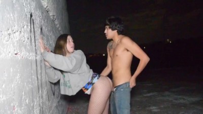 Fucked my GF outside and came in her Pussy