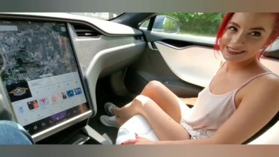TINDER DATE CAUGHT FUCKING ME IN a TESLA ON AUTO-PILOT