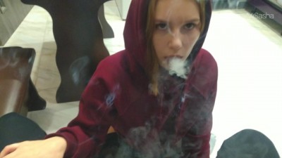 I Smoked a Cigarette, but could not Resist and took his Cock in my Mouth