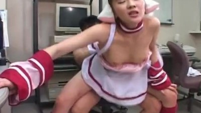 Asian bitch getting fucked from the back doggy style