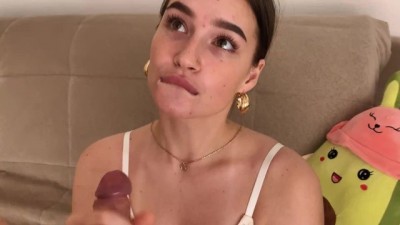 Beloved gently sucks and drains on tits