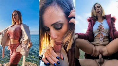Super risky public blowjob
