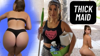 Casting Curvy: My Thick Maid Charlotte Swallows My Cum For A Good Review