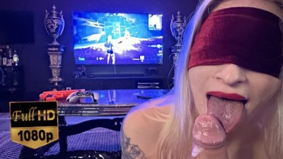 Loosing Fortnite caused by Blind Step Sis Blowjob