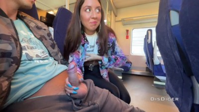 A stranger girl jerked off