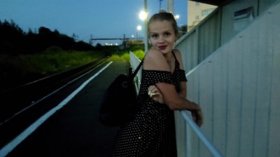 The puzzled baby was waiting for the train xxx