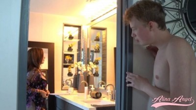 Horny Milf Alina Angel fucking a young dick الينا انجل تتنايج مع ابن صاحبتها (+18)