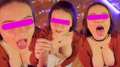 Cumshot in the mouth of a beautiful 21 year old student