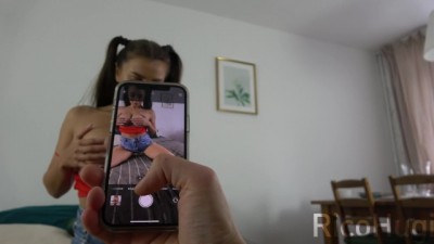 My Big Dick While Talking On The Phone With Her BF 4K!