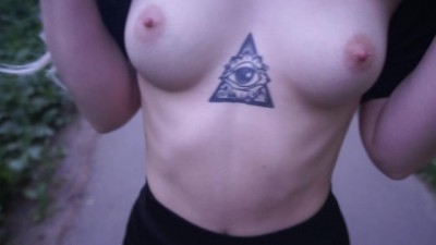 My horny girlfriend fucked me hard right in the woods!