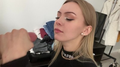 She won the bet! I came from her blowjob in 5 minutes!