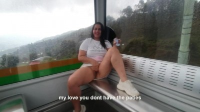 They catch me fucking in the cable car of Medellin Colombia kathalina7777 exhibitionist forever