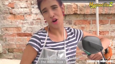 Hot Latina Teen Yammered by Horny Stranger: Big Booty Colombian Action (+18)