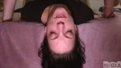 Intense Upside-Down Mouth Fuck Punishment Captured in 60FPS