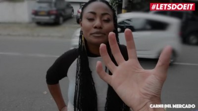 Market Trash Ebony Gets Pounded and Cums Hard