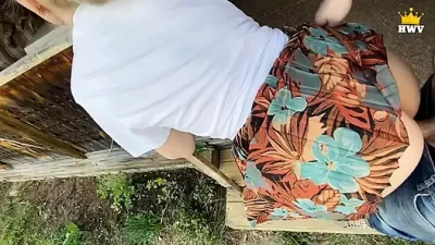 Stuck Suburban MILF Gets Naughty Fence Encounter