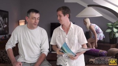 Steamy Anal Adventure with Hot Blonde and Older Guy!