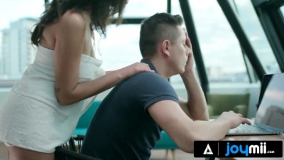 Busty Wife Trades Work for Creampie Bliss