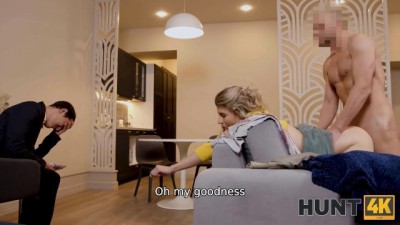 Caught Naked in a Tricky Situation - HUNT4K's Wild Ride