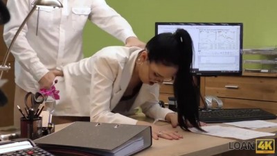 Brunette Babe Fucks Hard for Massive Money to Fund Tour